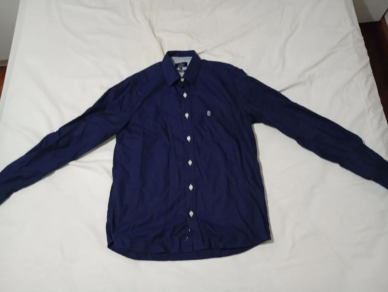 Camisa social azul marinho P