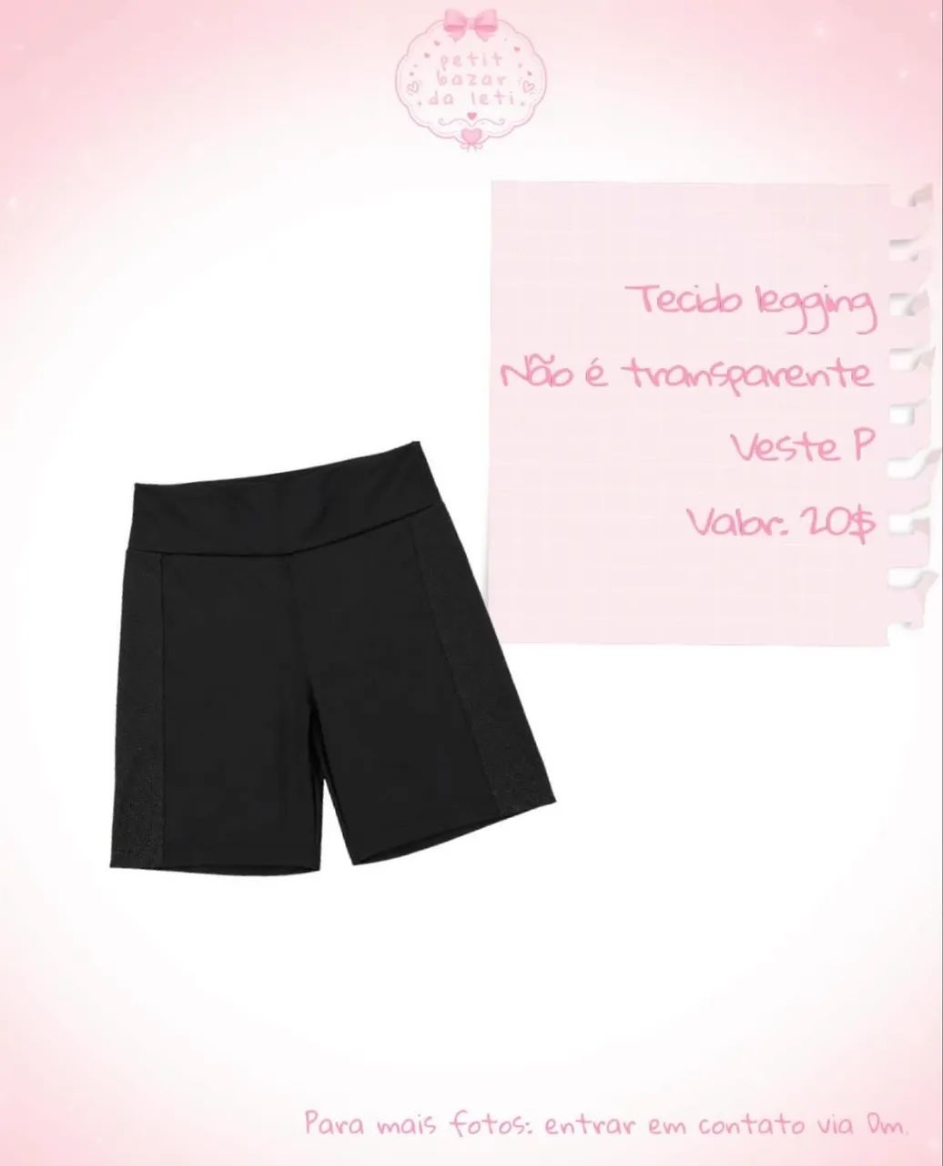 Short preto de academia P
