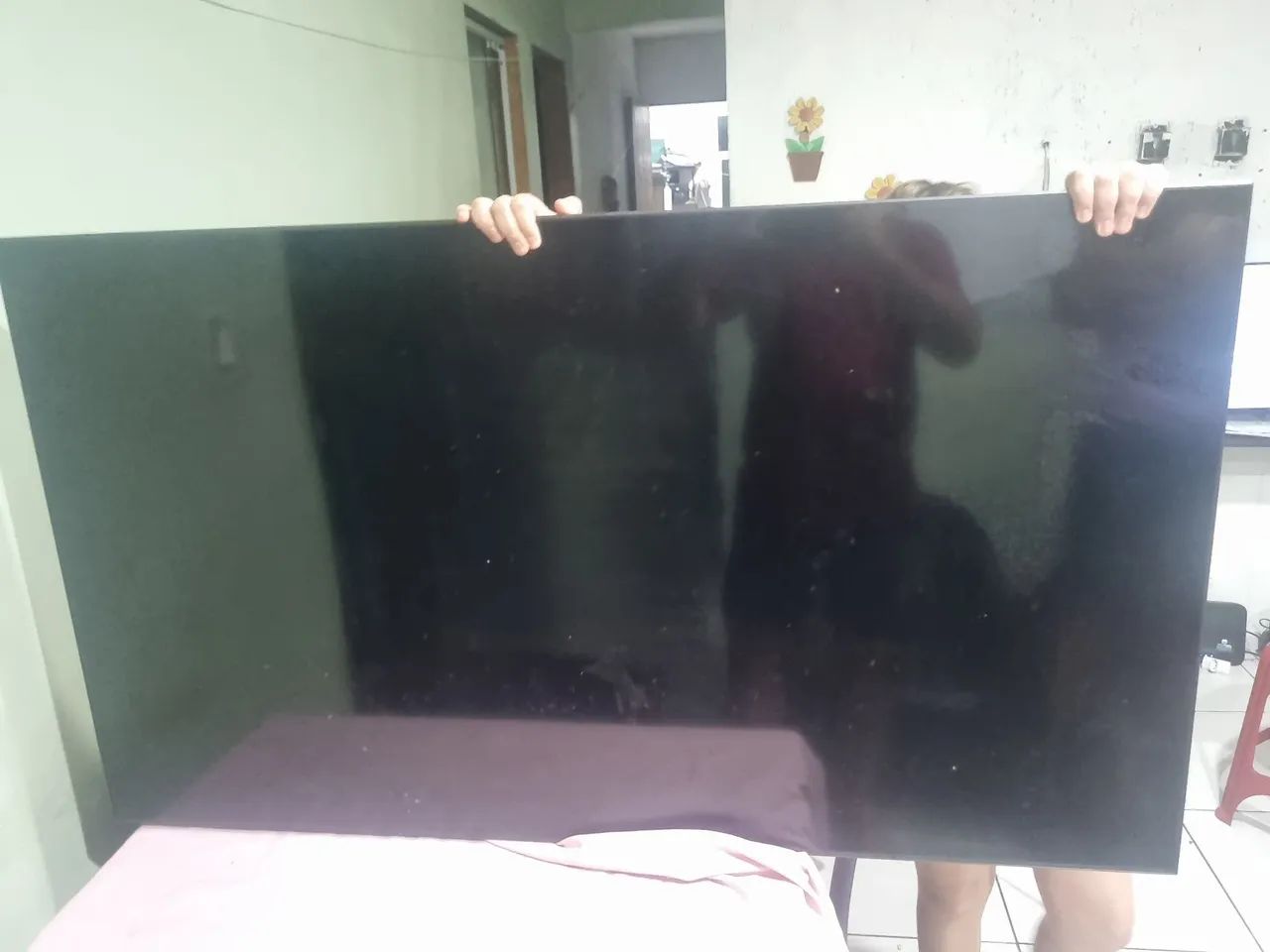 Tv Qled samsung com defeito