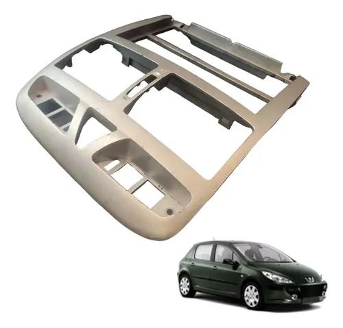 Moldura Central Painel Peugeot 307 2003 A 2008 Cinza - Peças para