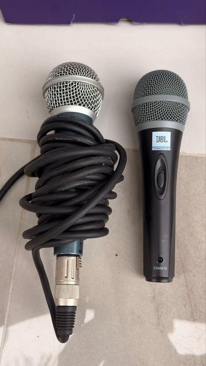 Caixa ativa JBL JS121A + mesa de som + Microfones, cabos e pedestal  - Foto 3