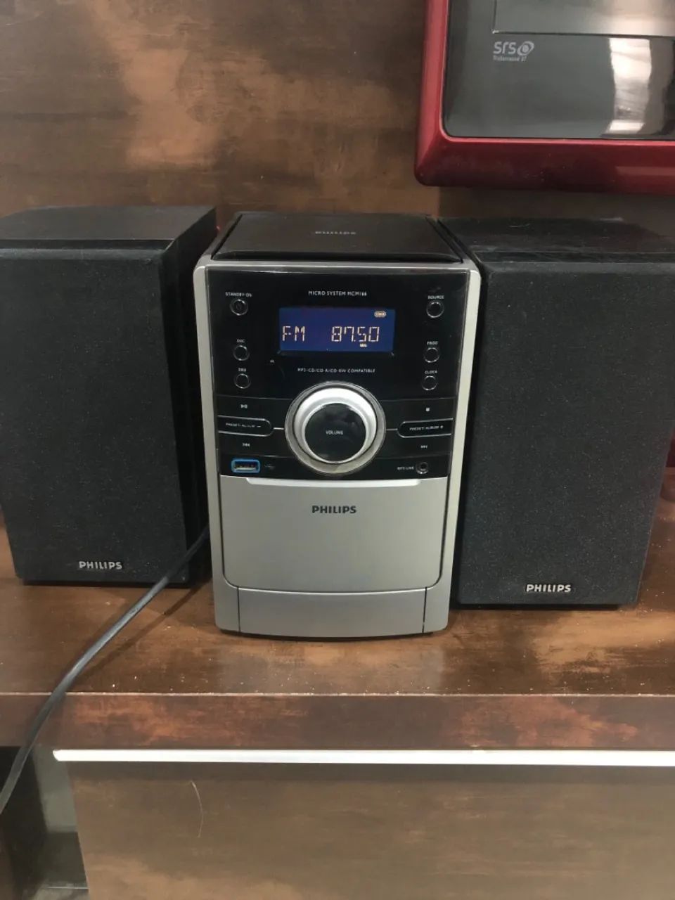 Micro System Philips MCM166 com USB + 2 caixas de som