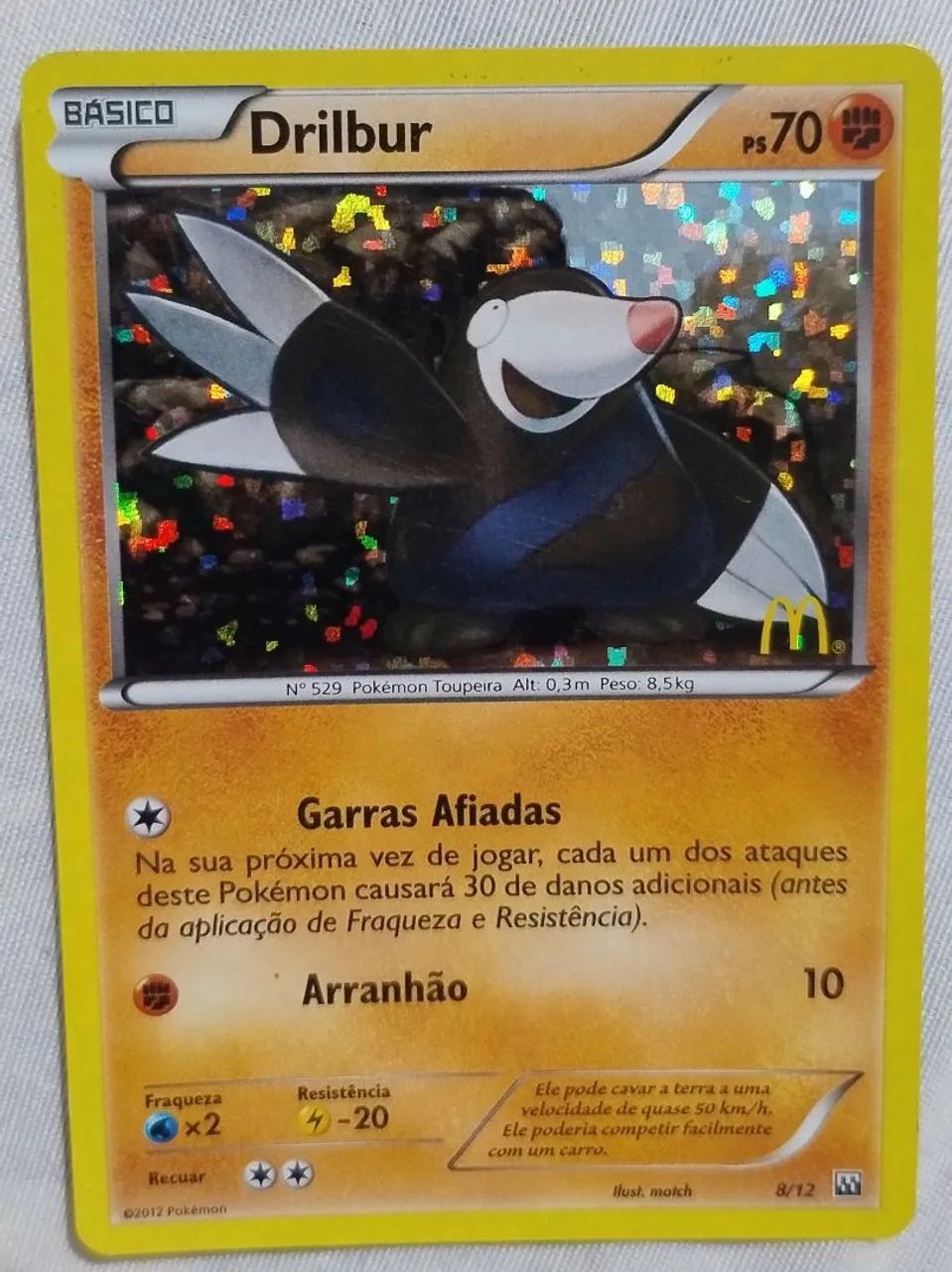 Card Drilburr holográfico Pokémon TCG 2012