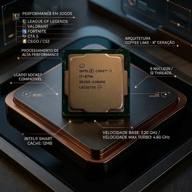 Processador core i7 8700