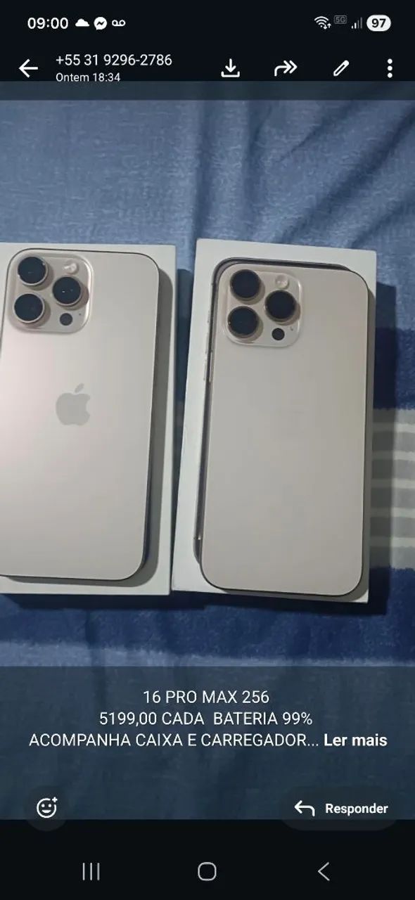 Vendo iPhone 16 promax 256 Gb 5,100