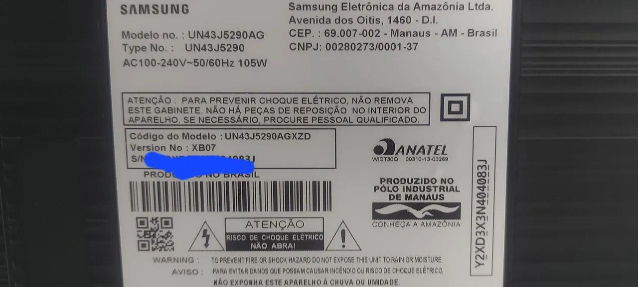 TV SAMSUNG 43 UN43J5290AG DEFEITO - Foto 3