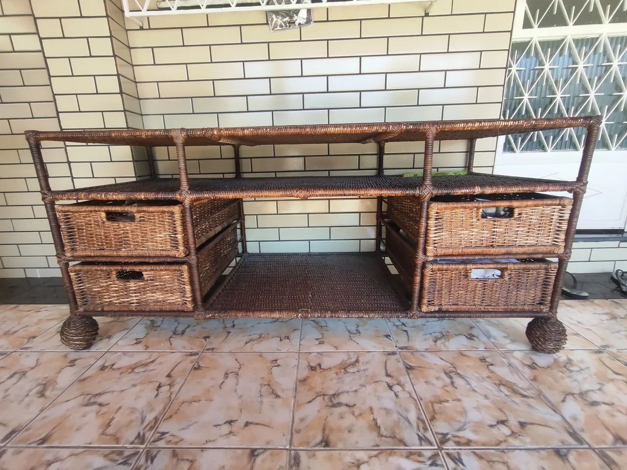 Conjunto de Móveis em fibra natural / rattan - Foto 3