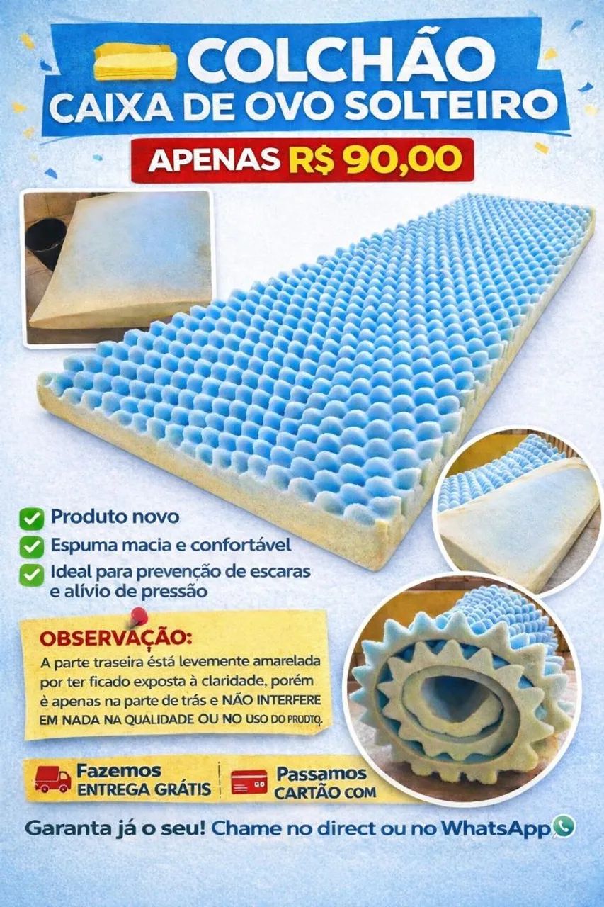 Colchão caixa de ovo solteiro  - Foto 4