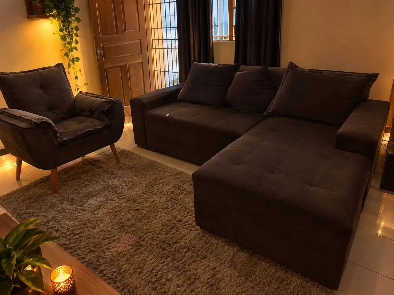 Sofa mega confortavel com poltrona