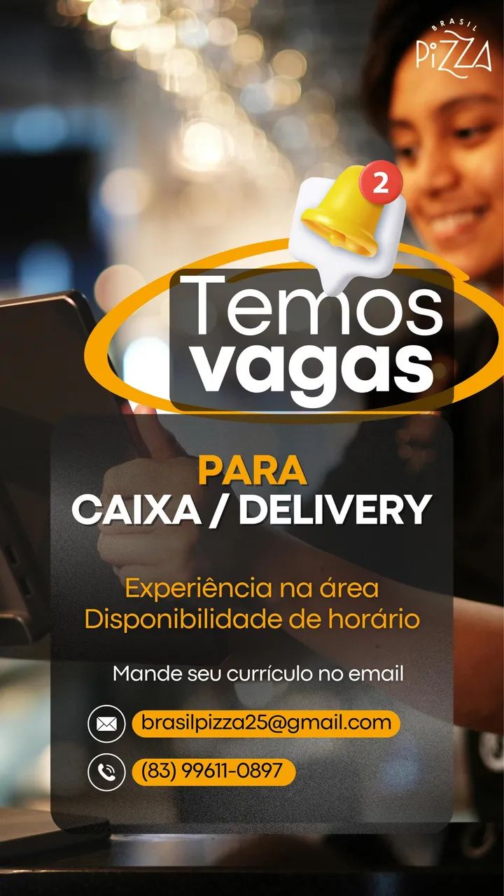 Caixa delivery de pizzaria 
