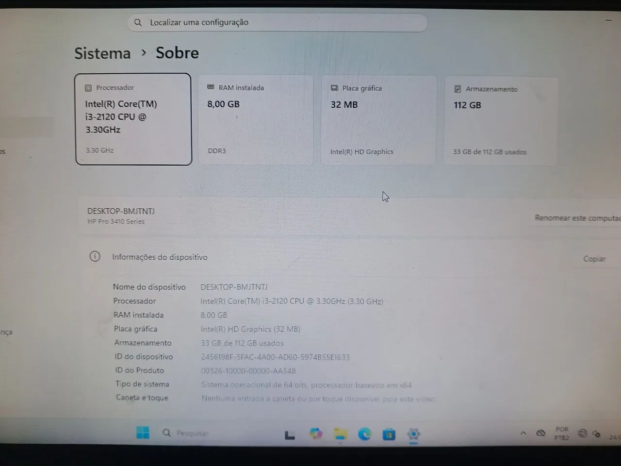 Computador Hp Core I3, 8Gb - Foto 3