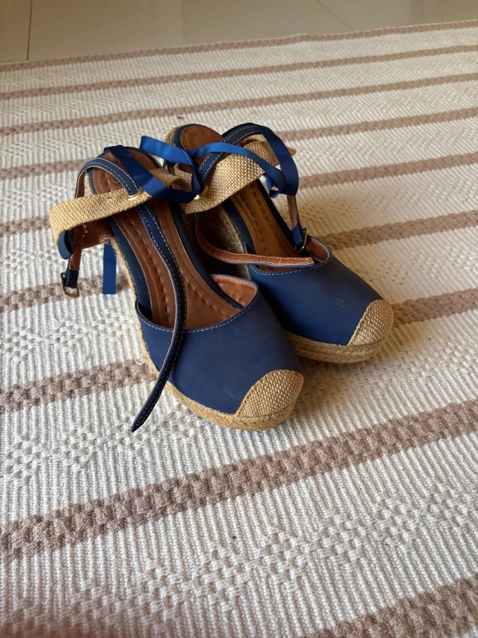 Sandália Azul - NOVA SEM USO - Foto 4