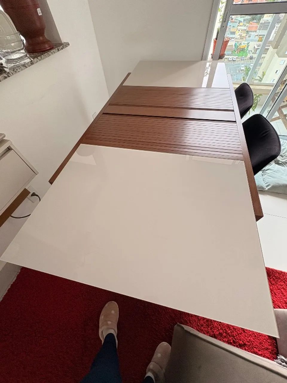 Mesa de jantar extensível 