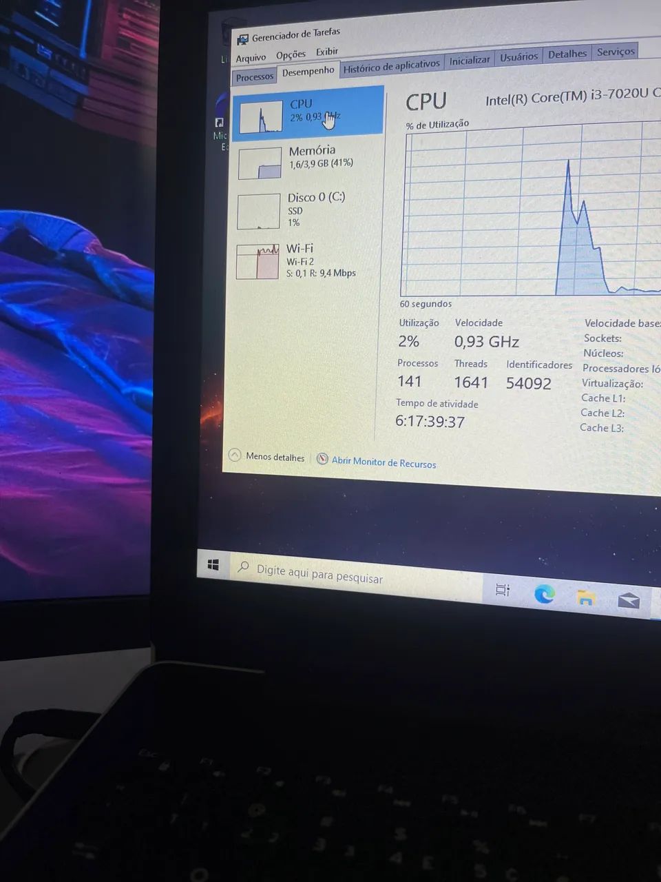Notebook Dell Core i3 7 Geracao Ram Ddr4 ssd 240GB Tela 15.6 grande  - Foto 4