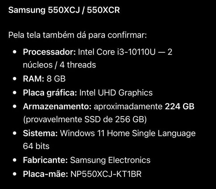 Notebook Samsung book 550XCJ - Foto 3