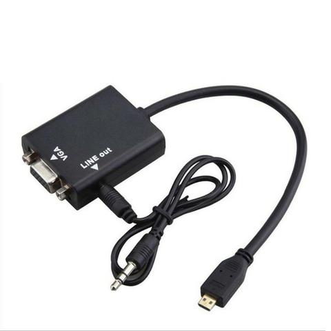 Cabo Adaptador Conversor Hdmi Para Vga Com Saída P2 De Áudio - Foto 5