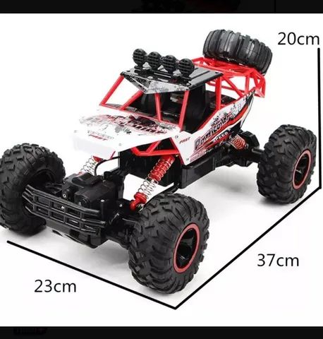 Carrinho Controle Remoto 4x4 Off road Recarregável Grande Trucks