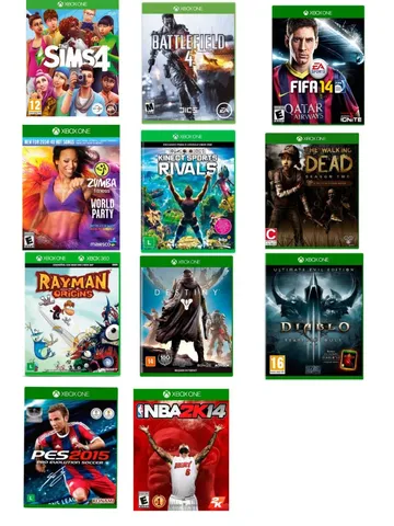 Xbox One Com Kinect 1 Controle 15 Jogos - Escorrega o Preço