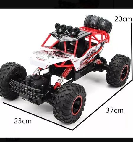 Carrinho Controle Remoto 4x4 Off road Recarregável Grande Trucks