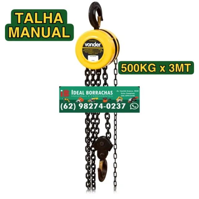 Talha manual 500 kg x 5 mt Vonder