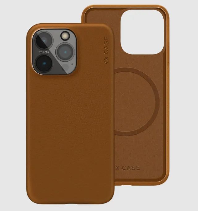 Capa VX Case para iPhone 14 Pro Max Marrom e Preta - Couro / Nova na caixa. - Foto 2