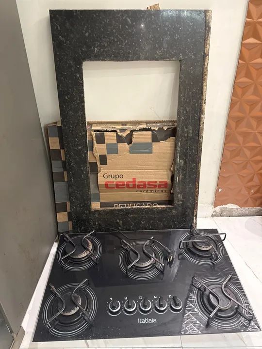 Fogão Itatiaia e pedra de mármore 