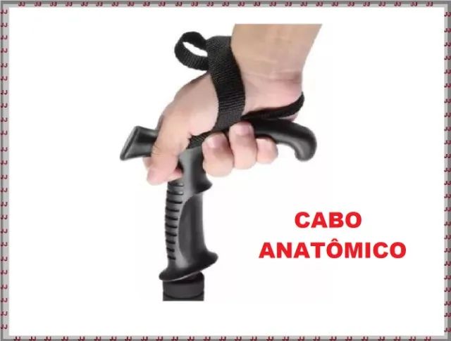 Bengala bastão de caminha regulável e anti-impacto  - Foto 4