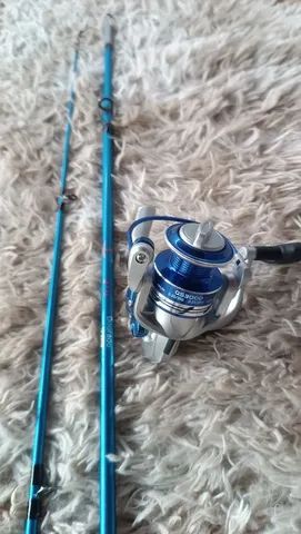 Vara de pesca com molinete nova  - Foto 2