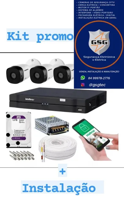 Kit de câmeras completo promoção