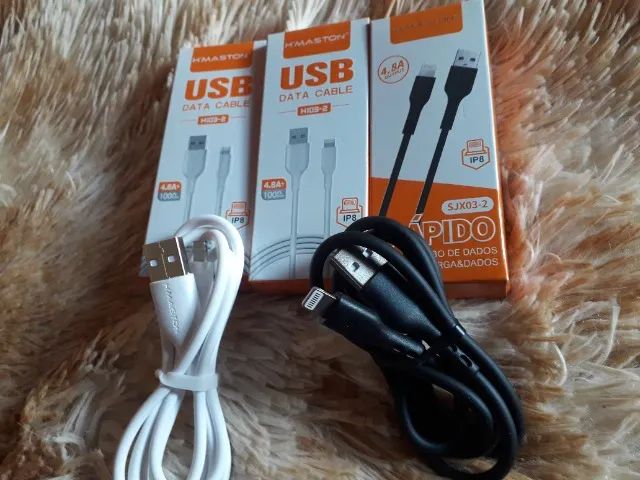 Cabo USB Carregador/ Cabo de Dados 4.8A/ iPhone/ V8/ Tipo-C/ H'Maston Original - Foto 2
