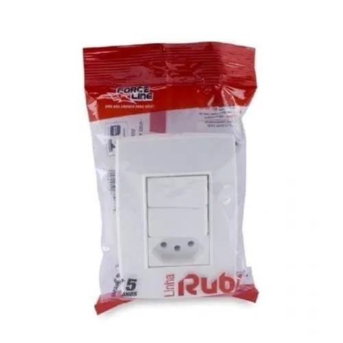 Conjunto Com 2 Interruptores E Uma Tomada Force Line - Foto 3