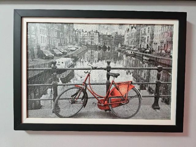 Quadro Puzzle Grow Bicicleta Amsterdam 1000 Peças Moldura Premium