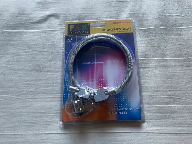 F & K Tech Notebook Laptop Computer Lock Security Lock Cable Chain With Keys - Foto 4