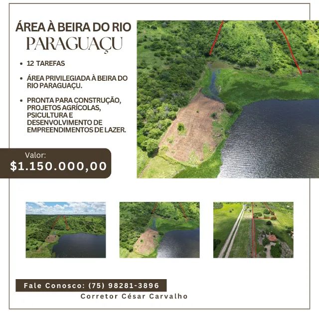 ÁREA À BEIRA DO RIO PARAGUAÇU