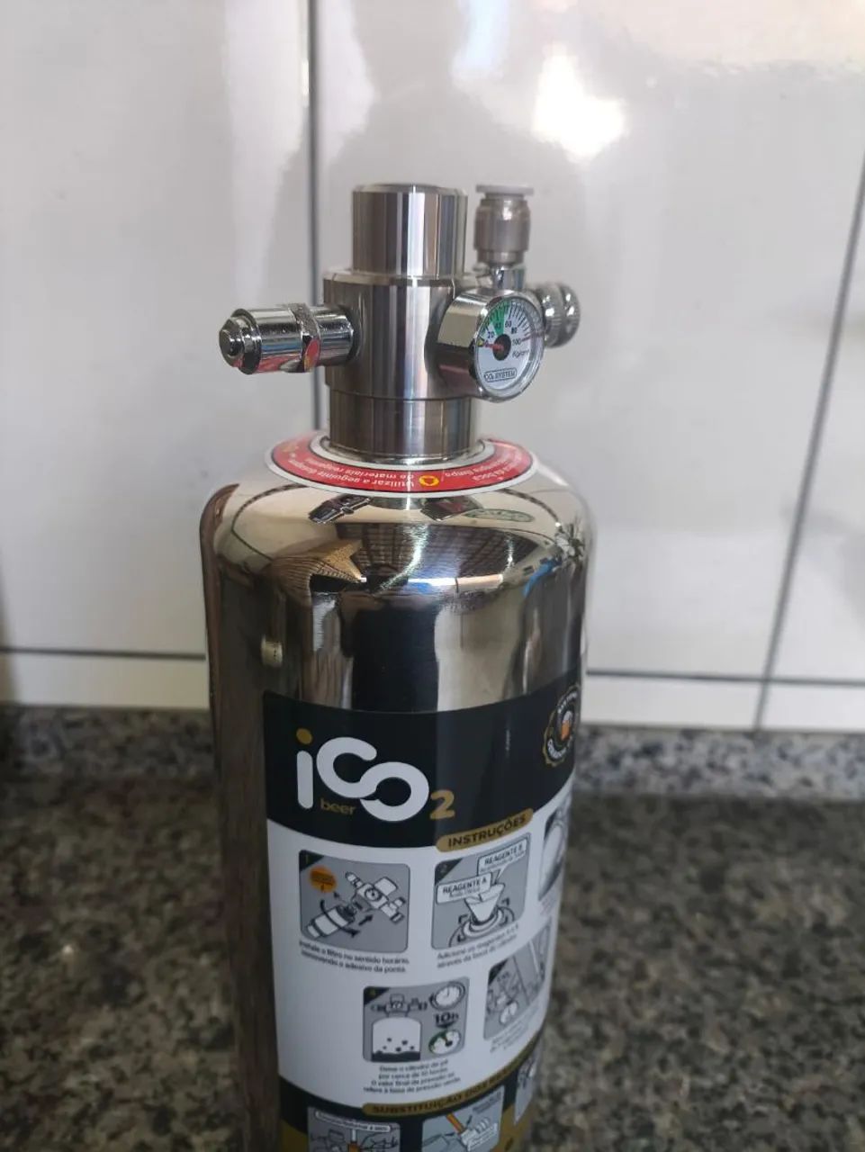iCO2 MINI / Sistema Gerador de CO2 / Para Chopp e Cerveja / Aquário