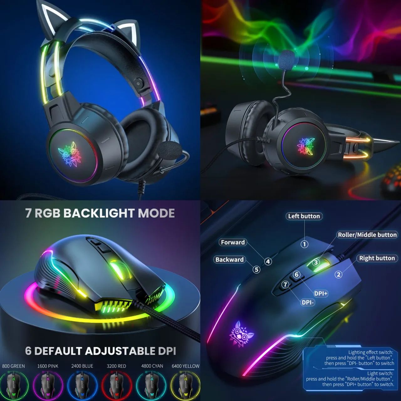 Kit Gamer Completo ONIKUMA - Teclado, Mouse, Headset RGB - Foto 2