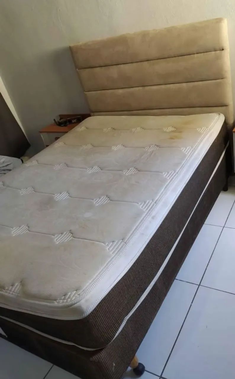 Cama Box de Casal com Cabeceira da Kingstar 