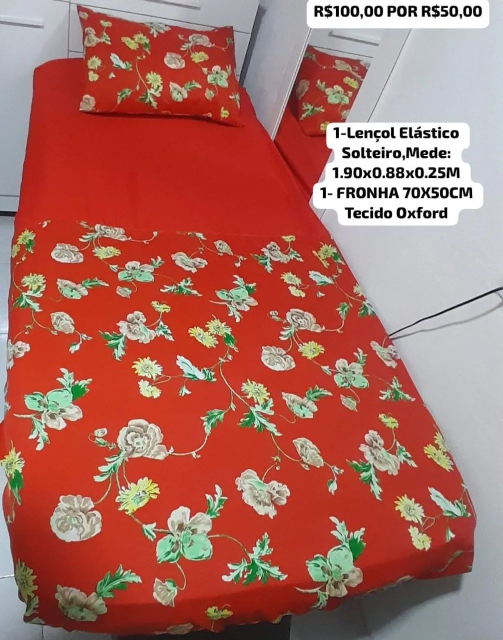 Jogo para Cama com elástico Solteiro  - Foto 5
