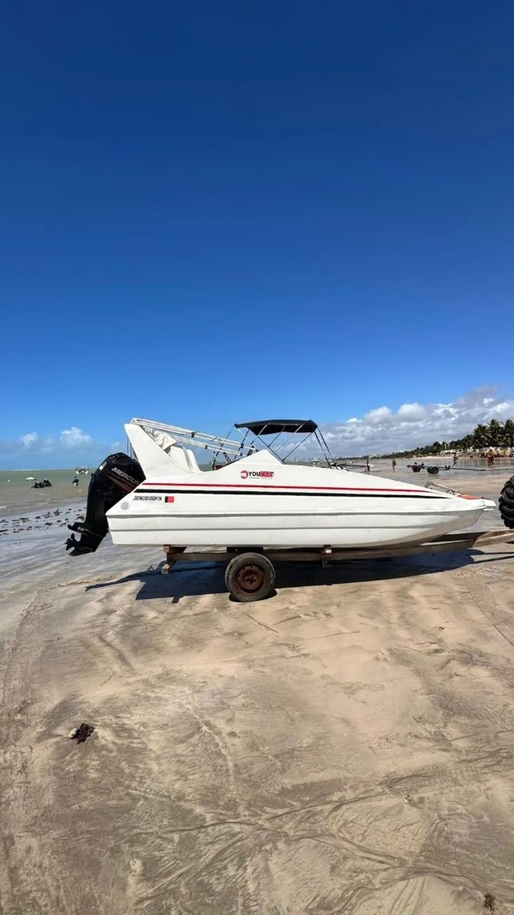 Lancha dourado + motor mercury 2018 4 Tempos - Foto 6