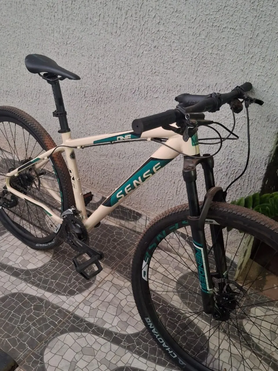 BICICLETA SENSE ONE 2023 (ZERADA) CREME/AQUA TAM M