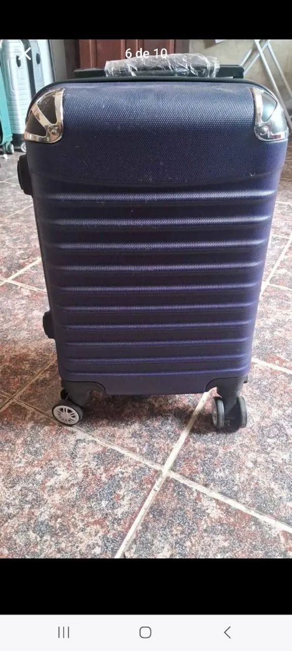 Mala de Viagem Preta com Rodinhas 8 kilos  - Foto 3