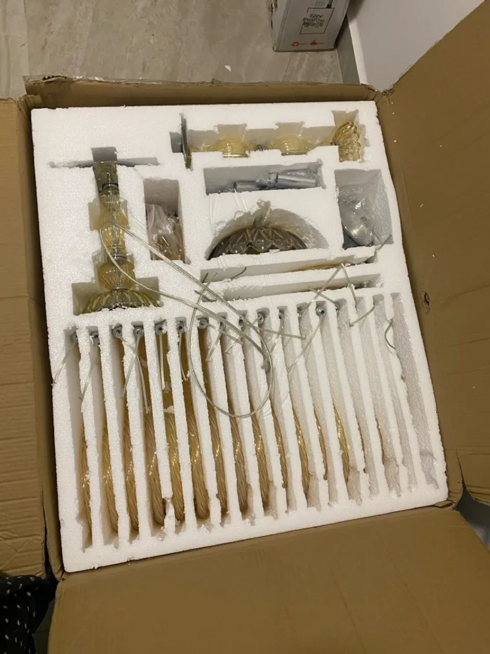 Candelabro Nice 28 - 28 braços - Champanhe - NOVO - Foto 4