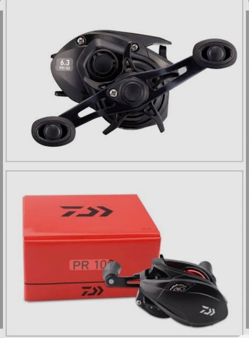 Carretilha Daiwa PR 100L - Pesca Esportiva - Foto 3