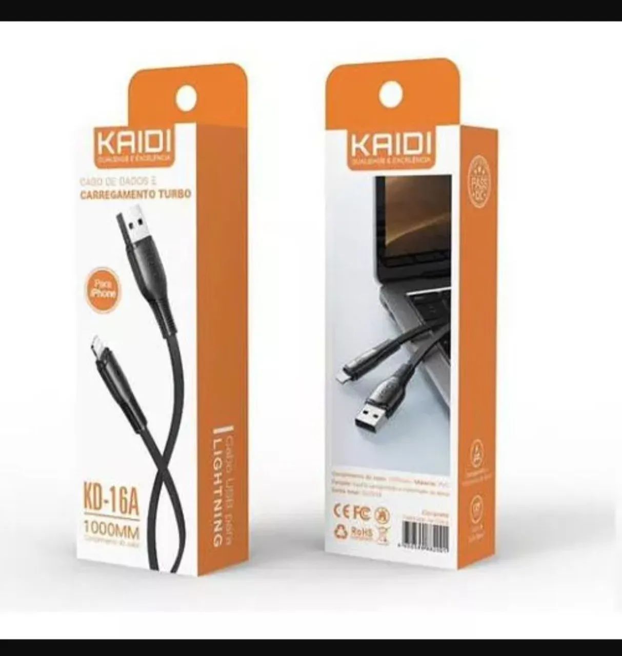 Cabo USB para iPhone 1000mm - Kaidi KD-23A - Foto 3