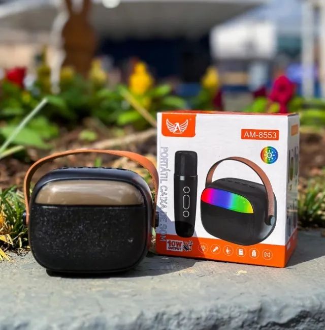 Caixinha de Som Bluetooth com 1 Microfone Sem Fio - Altomex AM-8553 - Foto 3