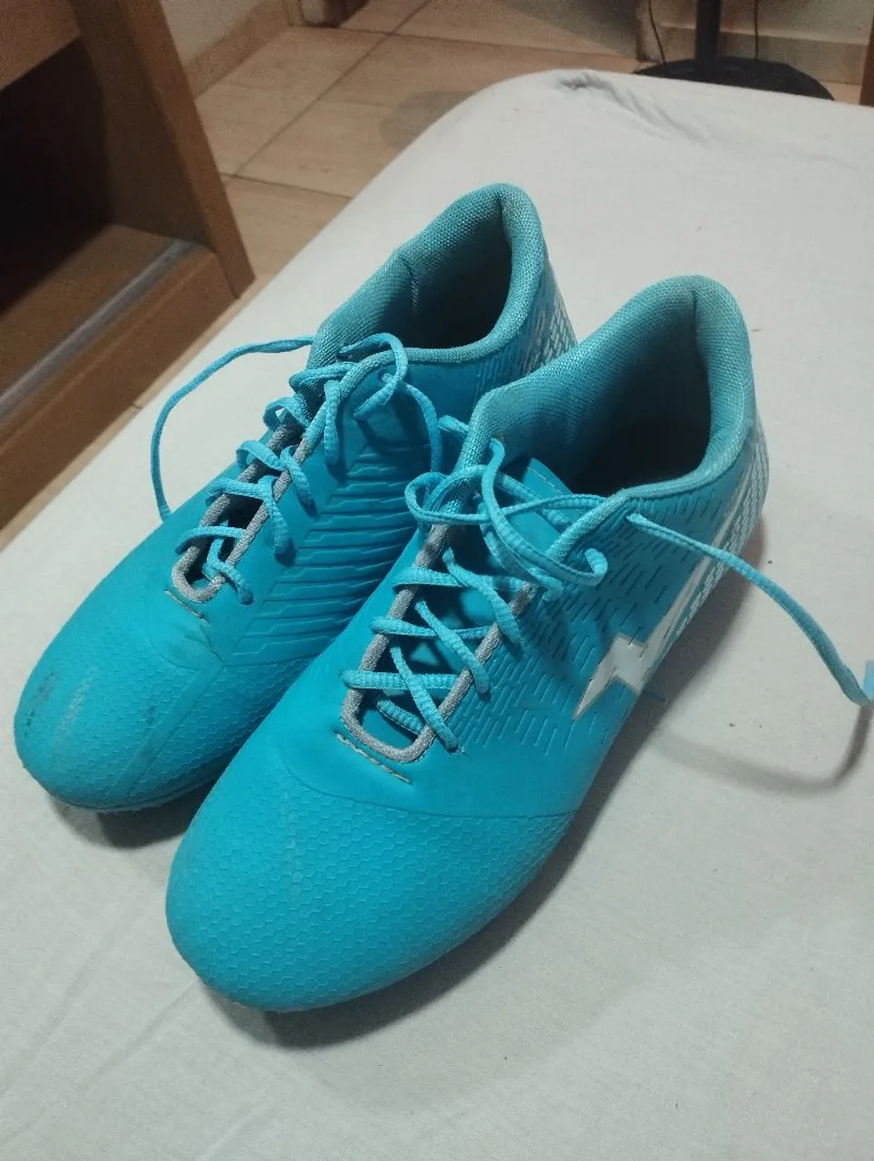 Chuteiras Cronos de Futebol Campo - Azul - Tamanho 41