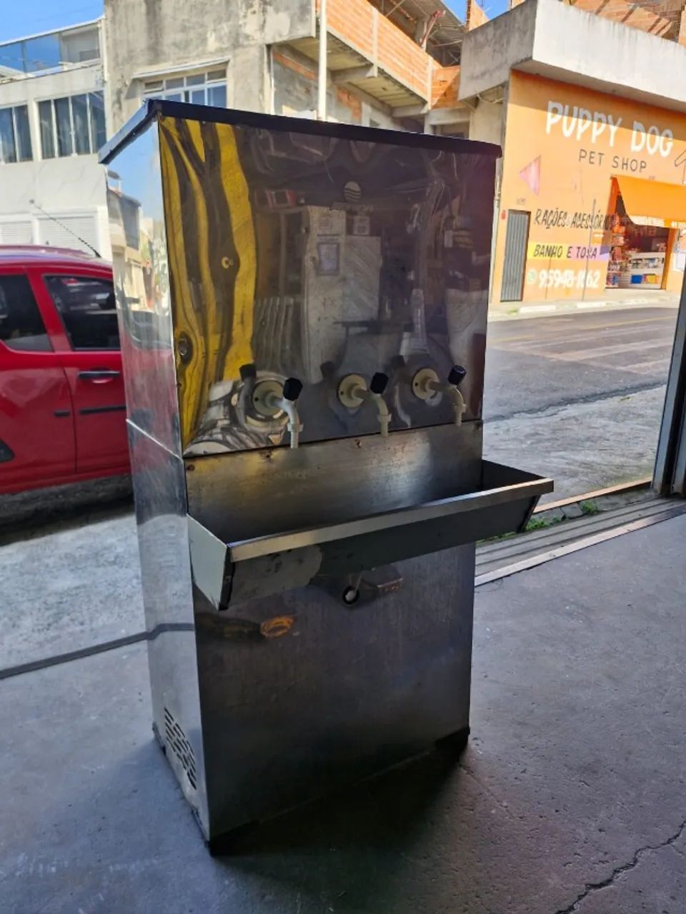 Bebedouro 3 bocas de aluminio 100L