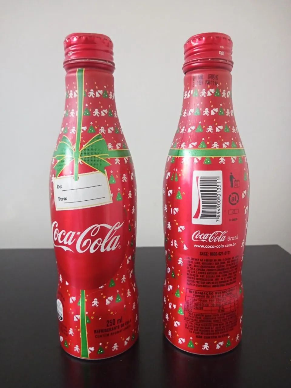 Garrafas decorativas de Natal Coca-Cola