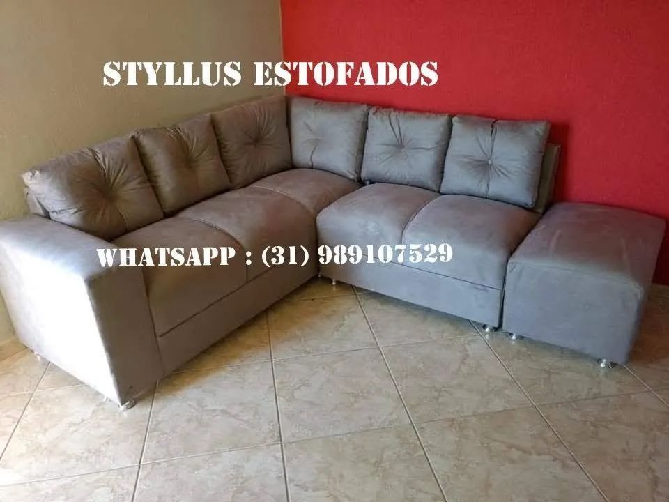 Sofá de Canto Vermelho - Conforto e Estilo! - Foto 2