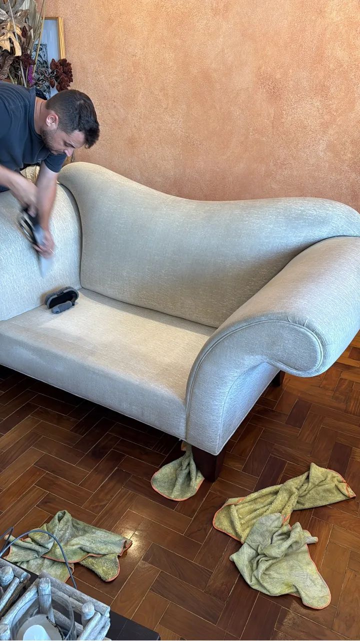 Vaga de trabalho para higienização de estofados